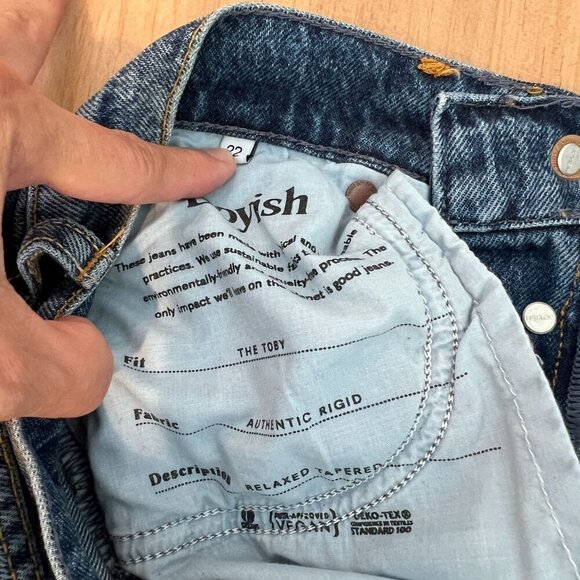 Boyish The TOBY High Waisted Relaxed Tapered Jeans Sz 22 in KRUSH GROOVE - Picture 8 of 12